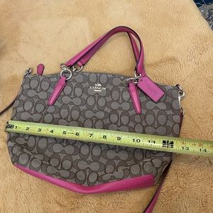 Coach pink & brown purse